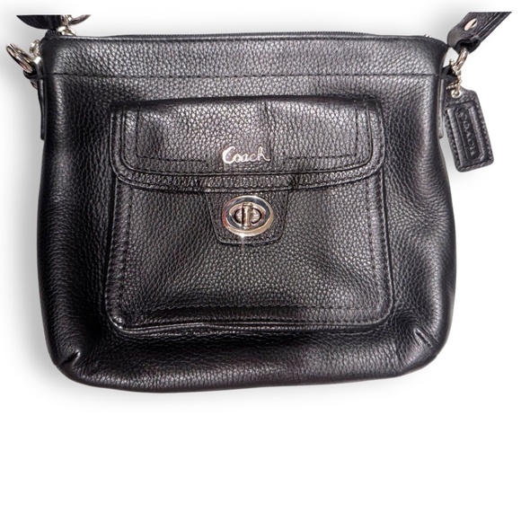 Coach Black Pebbled Leather Crossbody Bag - Picture 3 of 4